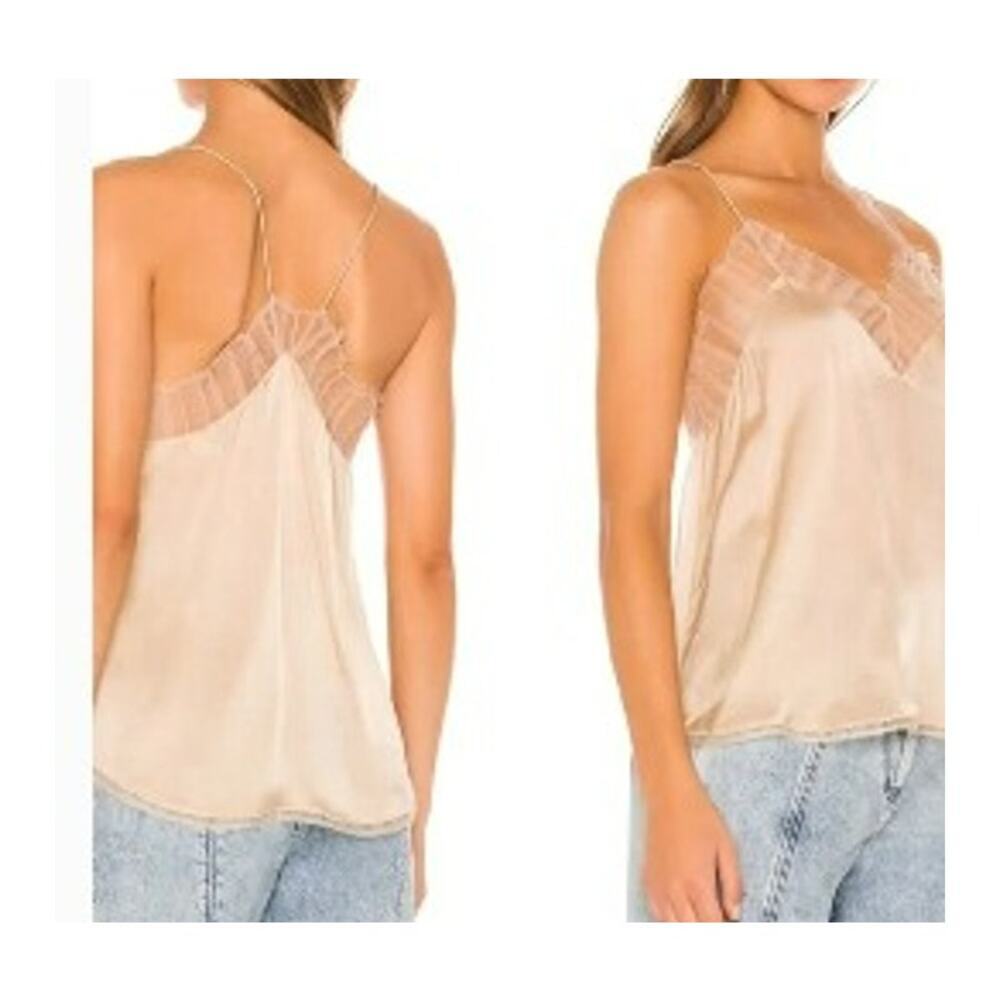 NWT IRO Berwyn Silk & Lace Camisole 40 Medium Racerback V-neckline